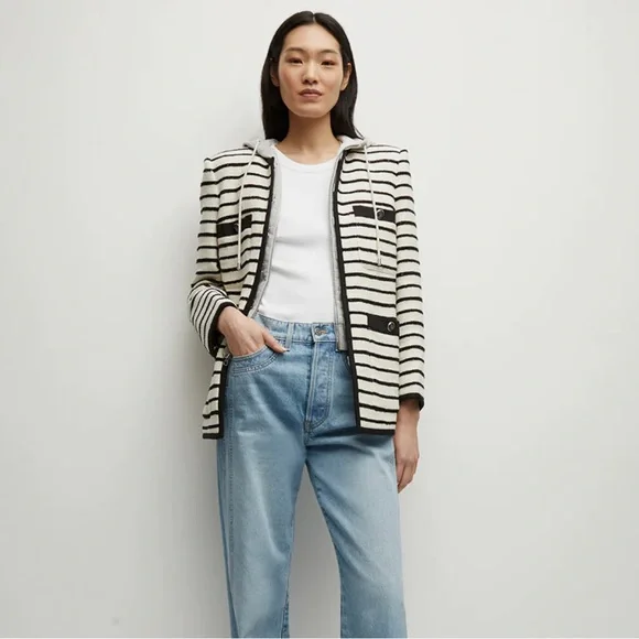 Veronica Beard Black and White Striped Jacket - Picture 3 of 3